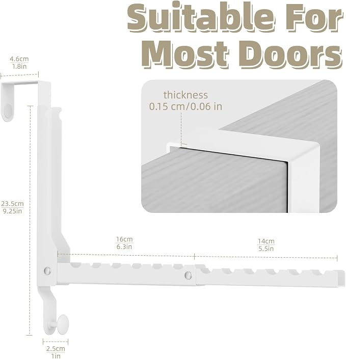 Over The Door Hanger Folding Clothes Drying Rack, Double Fold Hanging Door - Image 5