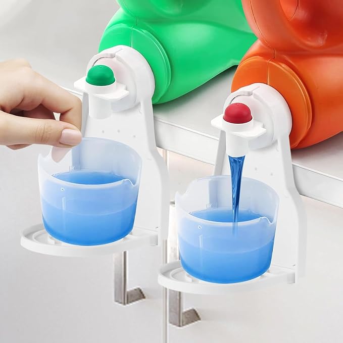 White Foldable Detergent Drip Catcher Laundry Clip Tight On Laundry Bottle - Image 7