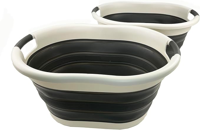 SAMMART 36L Collapsible Plastic Laundry Basket by SAMMART