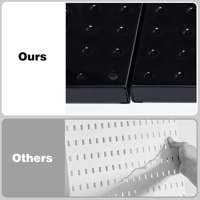 Pegboard Smith 48x24 inch Black Metal Pegboard Kit - Image 3