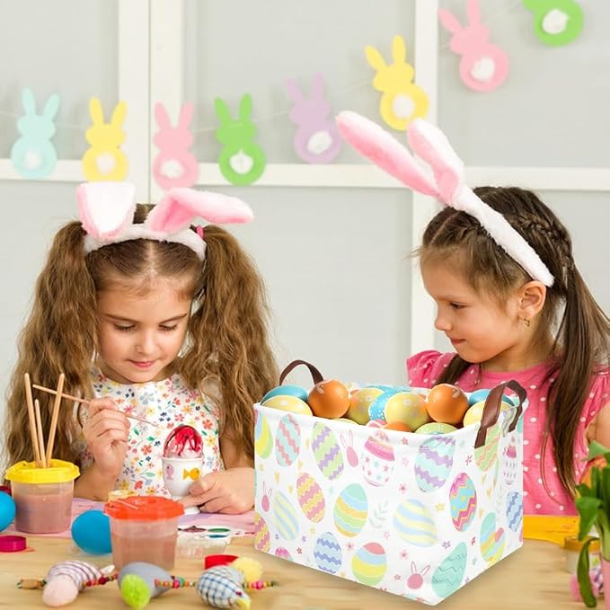 FXOLCSHE Rectangular Easter basket, Dirty laundry basket - Image 2