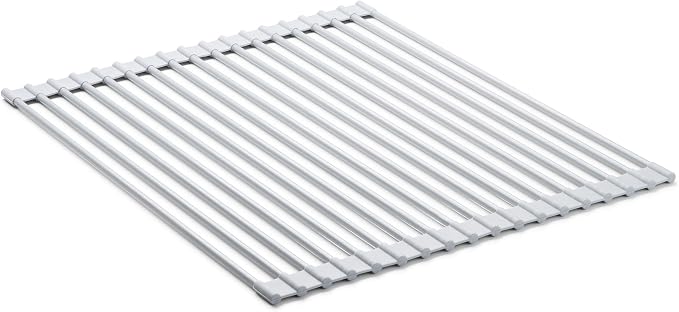 HIC Kitchen Silicone Over-Sink Roll-Up Dish Drying Rack, Reinforced Heat Safe by HIC