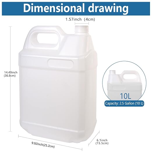 1 Pack 2.5 Gallon Clear Plastic Jugs - Image 2