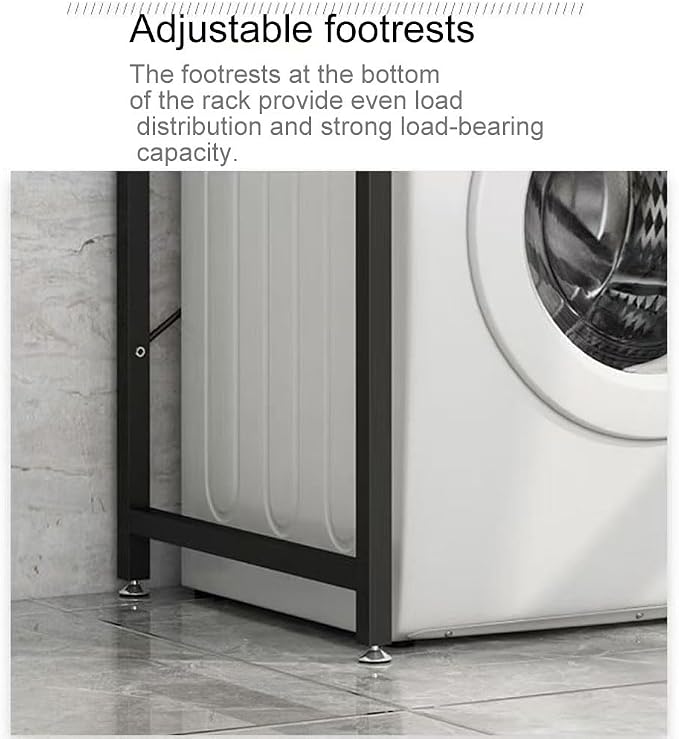 Laundry Room Shelves with Countertop, Simple Shelf, Floor-Standing Over Washer - Image 5