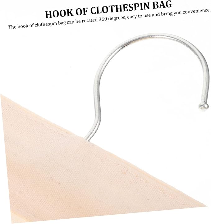 Laundry Helper Hook Versatile Peg Bag Hanging Storage Pouch - Image 6