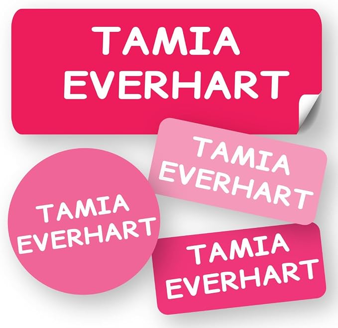 120-ct Personalized Waterproof Name Labels – 3-Line Custom Stick-On Tags by GILBIN