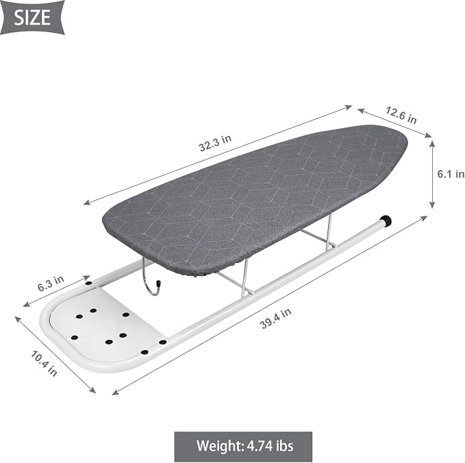 Duwee 12×32 in Table Top Ironing Board - Image 7