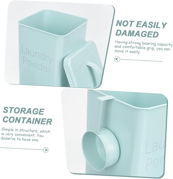 Laundry Powder Storage Bucket Lid Portable 1 Set Laundry Soap Container - Image 3