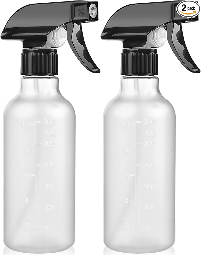 Bealee Spray Bottles 2 Pack, 10 Oz, Mist & Stream, Heavy Duty Spraying Empty by Bealee