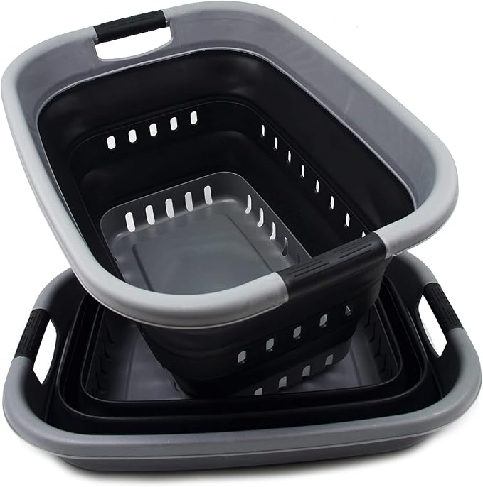 SAMMART 37L Collapsible Plastic Laundry Basket - Image 5