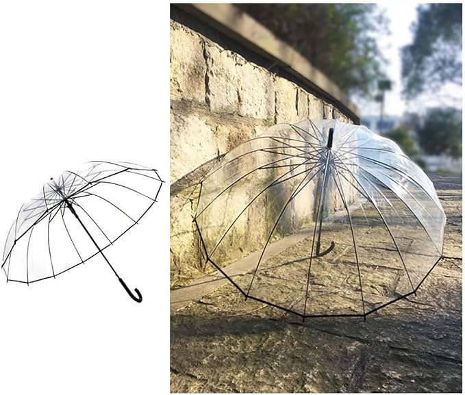 47inch Golf Umbrella Windproof Transparent Stick Umbrella Classic J Handle - Image 6