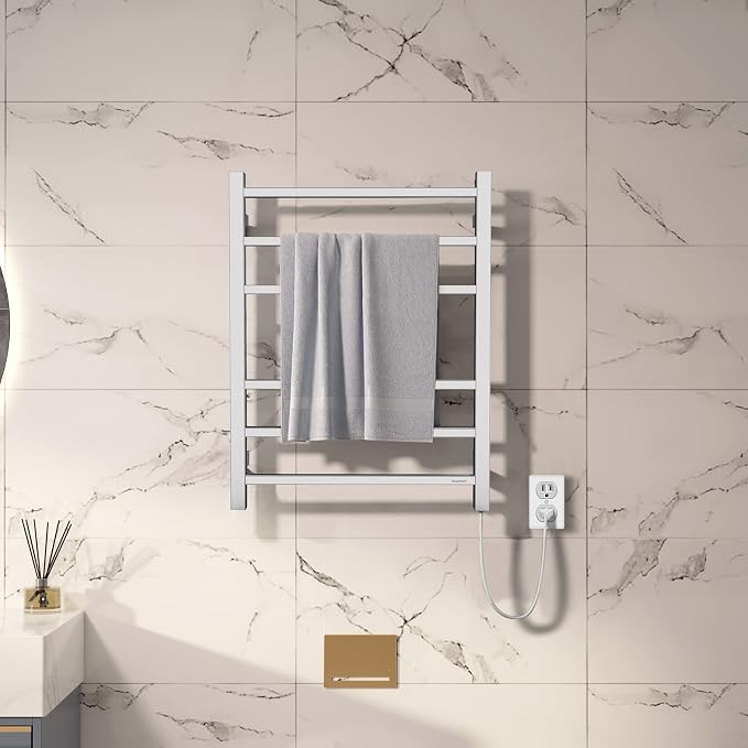 Towel Warmer Polished Chrome for Bathroom Wall Mounted Bath Towel Heater - Image 8