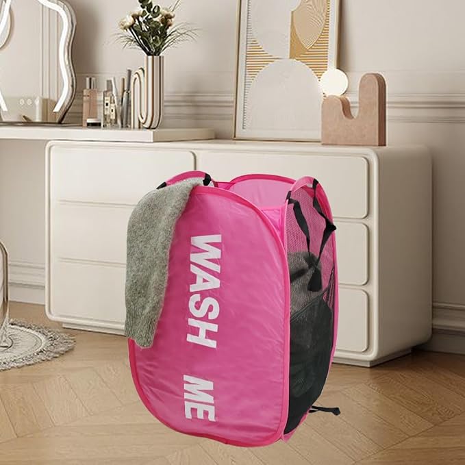 Mesh Popup Laundry Baskets, Collapsible Laundry Hampers, 2 Pack Clothes Hampers - Image 8