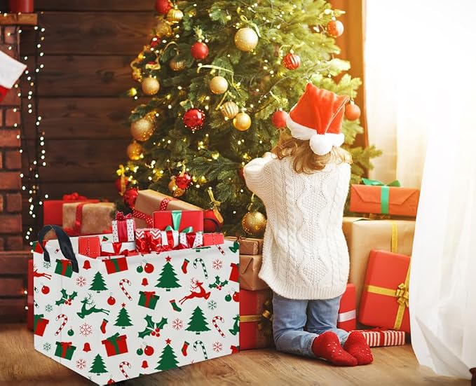 Rectangular Christmas Basket Tree Cute Christmas Gift Baskets - Image 3