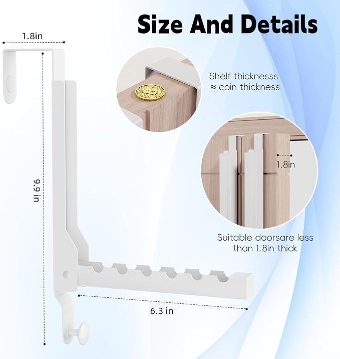 4 Pack Over The Door Hanger Folding Clothes Drying Rack, Folding Hanging Coat - Image 3