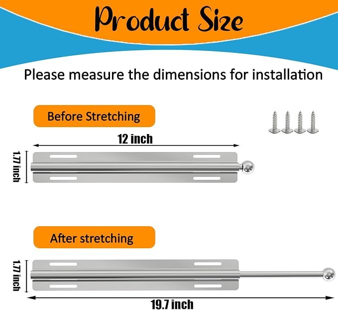 12 Inch Valet Rod for Closet Pull Out, Space Saving, Retractable Slide Out - Image 3