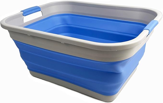 SAMMART 41L Collapsible Plastic Laundry Basket-Foldable Pop Up Storage - Image 2