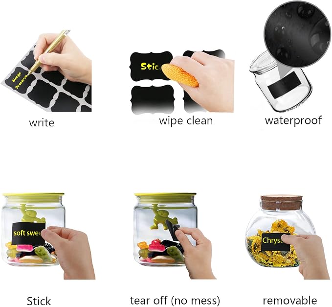 Chalkboard Labels, Removable Blackboard Label Stickers 192PCS - Image 4