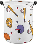 Storage Basket, Baseball Bat Glove Helmet Laundry Hamper/Bathroom/Home by MEIKKO