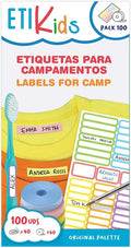 ETIKIDS Color Pack 100: 60 Thermoadhesive Fabric Labels + 40 Adhesives by ETIKIDS