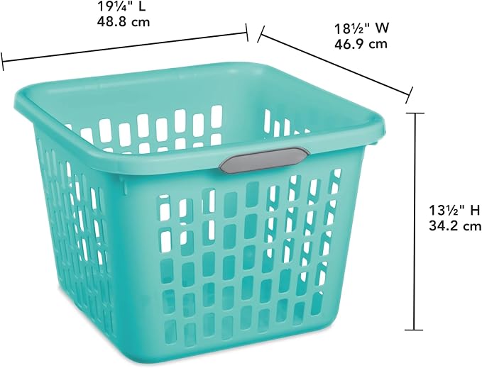 1.5 Bushel Square Plastic Laundry Basket - Image 2