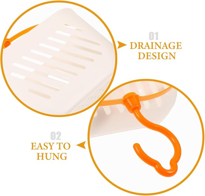Angoily Small Shower Caddy, Plastic Hanging Basket - Image 5
