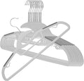 10pcs Extra Wide Space Saving Hangers Heavy Duty Plastic Clothes Hangers by BUGUUYO