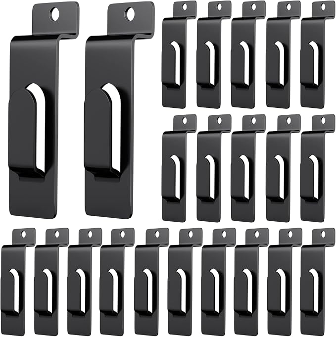 20 Pack Slatwall Utility Notch Hook Commercial Metal Display Hook Hanger Slat by BeapTcely