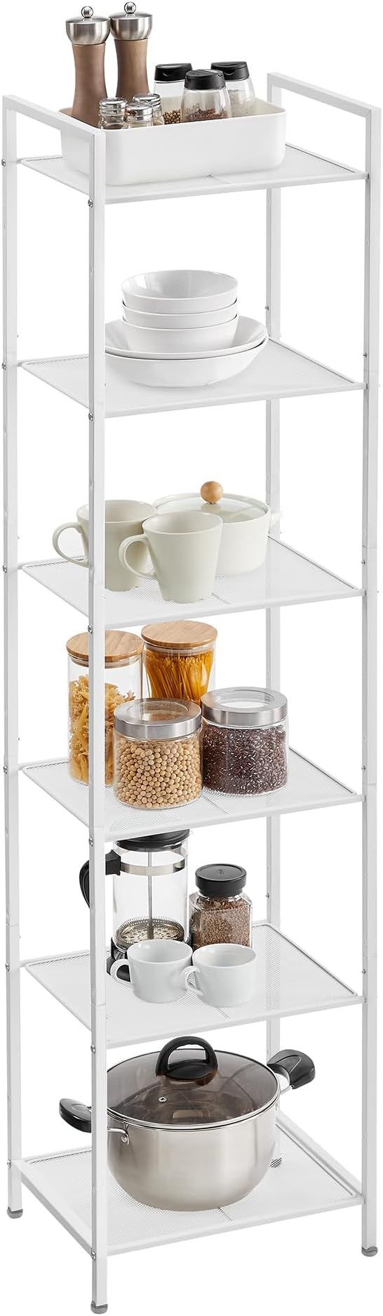 SONGMICS 6-Tier Storage Rack, Bathroom Shelf, Extendable Plant Stand by SONGMICSbySONGMICSHOME