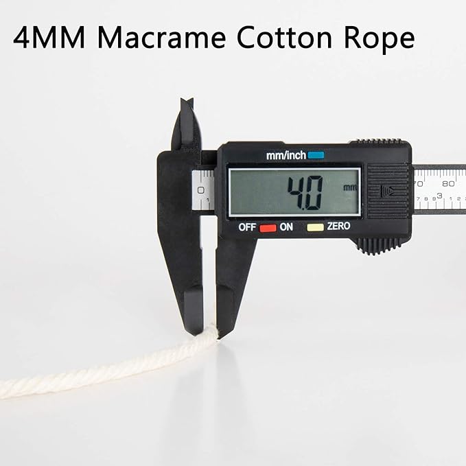 Macrame Cord 4mm x 547Yards, Natural Cotton Macrame Rope - Image 5
