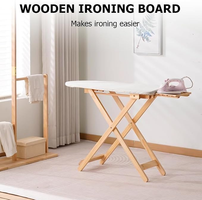 Solid Wood Ironing Station, Ironing Board Height Adjustable Iron Rest, Full - Image 3