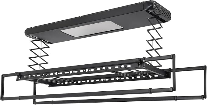 Electric Clothes Airing Rack, Adjustable Ceiling Mounted Smart Control Clothes - Image 3