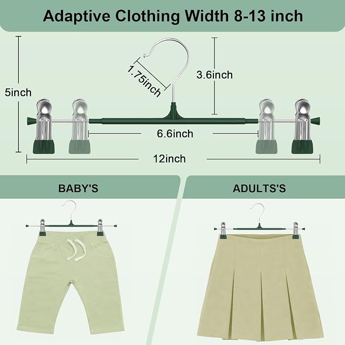 POZEAN Pants Hangers with Clips - Image 4