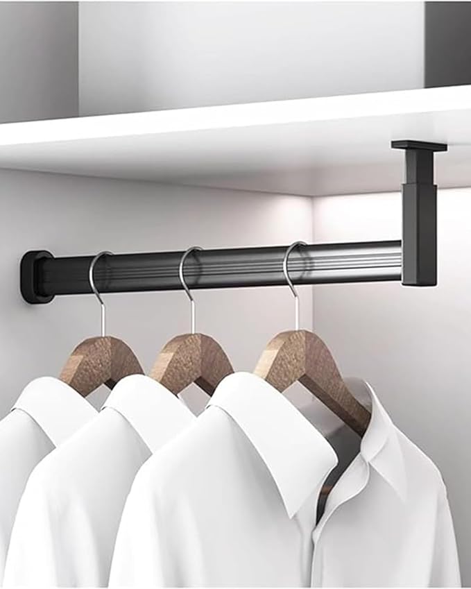 Closet Rod Adjustable Height Clothes Hanging Bar - Image 3