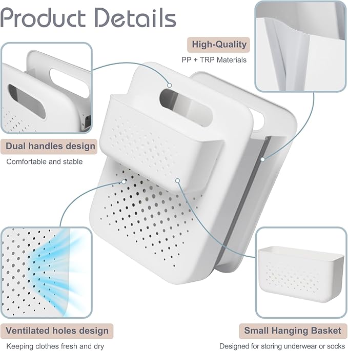 Large Collapsible Laundry Basket - Image 3