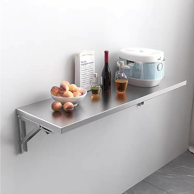 304 Stainless Steel Wall-Mounted Folding Table, Laundry Fold Down Table - Image 9