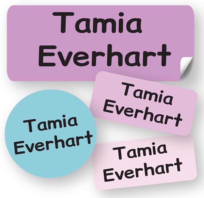 120-ct Personalized Waterproof Name Labels – 3-Line Custom Stick-On Tags by GILBIN