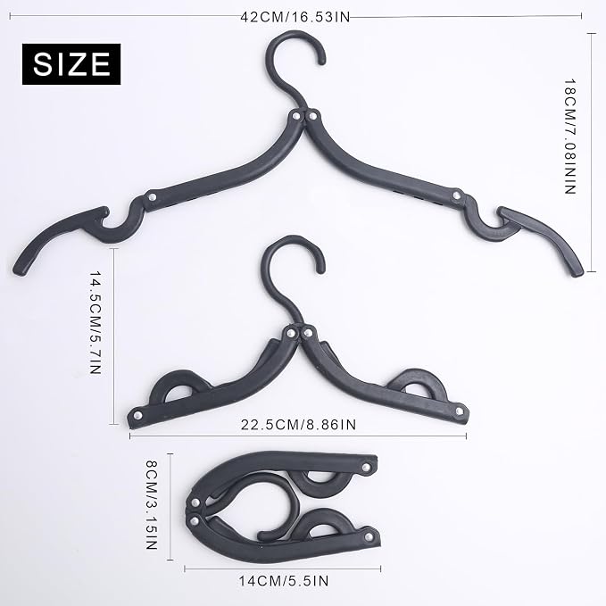 6PCS Travel Hangers for Cruise Foldable Hangers - Image 2