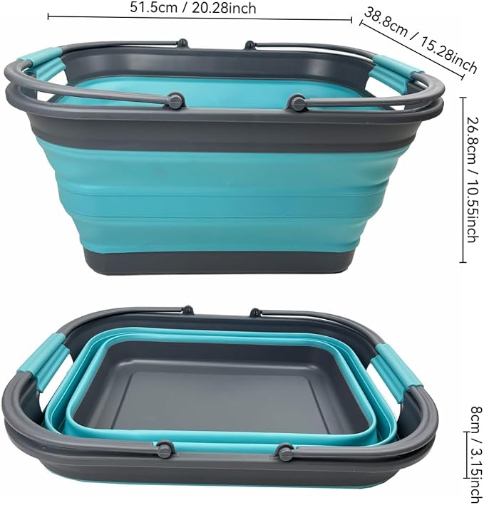 SAMMART Collapsible Tub with Handle 29L - Image 2