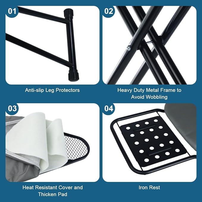Ironing Board Full Size, Heat Resistant Cover Iron Board - Image 3
