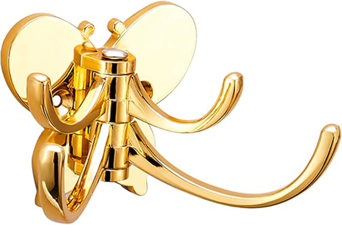 Set of 2 Solid Metal Swivel Hook Heavy Duty Folding Swing Arm Triple Coat Hook by Unknown