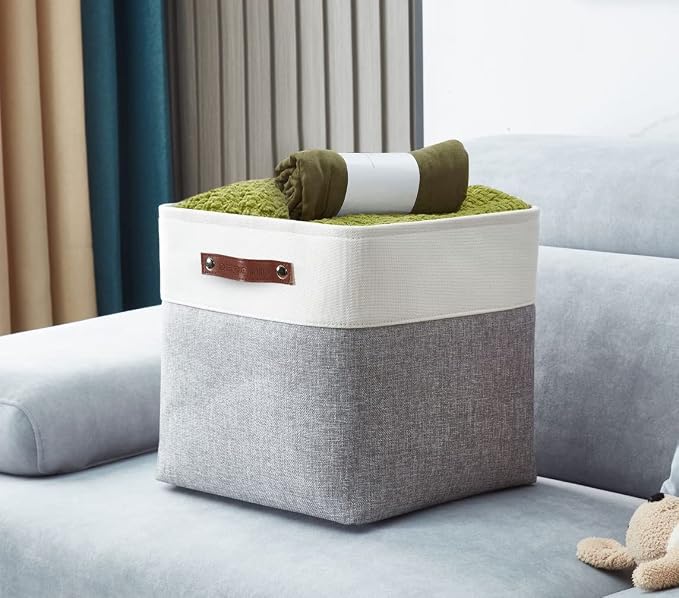 DECOMOMO 13 Inch Cube Storage Bins, Fabric Storage Cube, Basket - Image 9