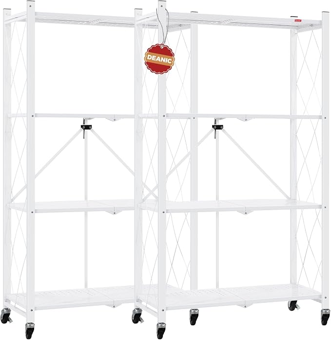 DEANIC 4 Tier Foldable Storage Shelves by ShowNow