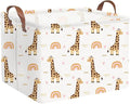 FXOLCSHE Rectangular Giraffe Basket, Waterproof foldable nursery laundry basket by FXOCSHE