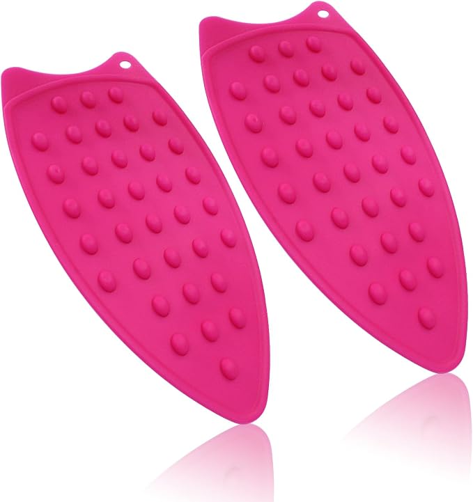 2 Pcs Silicone Iron Rest Pads Mat Iron Hot Heat Resistant Protective Pads by Moicstiy