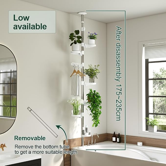 Hershii 7-Layer Tension Pole Plant Stand Indoor Decorative Display Rack Stands - Image 5