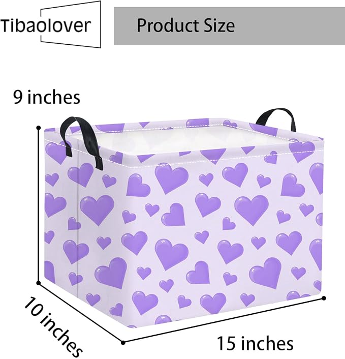 Rectangular Valentines Basket for Women Girls Storage Bin Organizer Box Shelf - Image 7