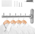 Wall Mounted Clothes Hanger Rack Swing Arm, Folding Clothes Hanger Space Saving by TKSDWBLTY