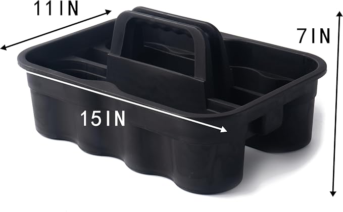 Matthew 3 Pack Large Plastic Tote Tool & Deluxe Supply Cleaning Caddy w/Handle - Image 2
