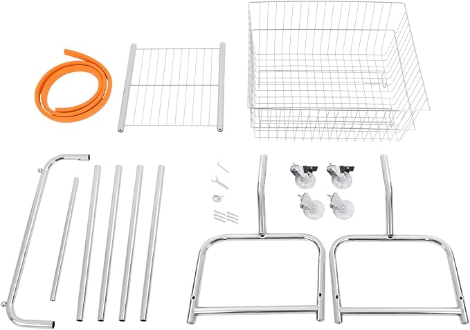 Laundry Cart with Clothes Rack Laundry Basket with Hanging Rack Cart with Extra - Image 9